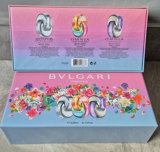 Bvlgari Omnia Set (Blue & Pink Box) (3 x 30ml) - Serene Scent South Africa