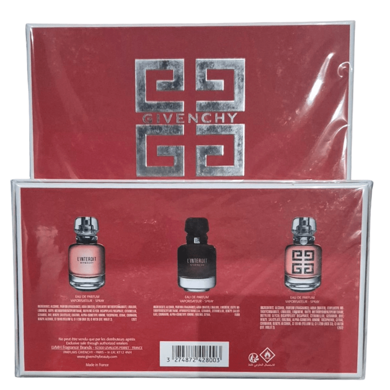 Givenchy L'INDERDIT Set (Red Box) (3x30ml) - Serene Scent South Africa