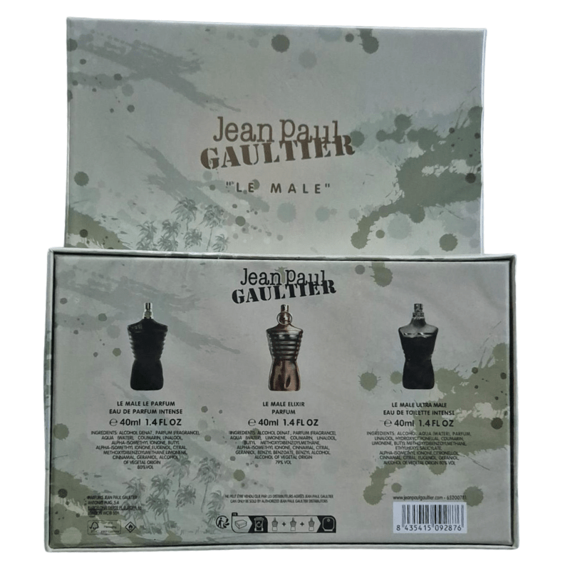 Jean Paul Gaultier Le Male Le Parfum /Le Male Elixir/Ultra Male Set (3x30ml) - Serene Scent South Africa