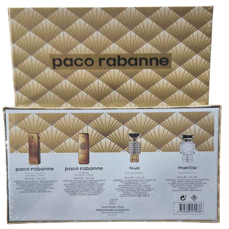 Paco Rabanne 1 Million Phantom/Fame Set (4x30ml) - Serene Scent South Africa