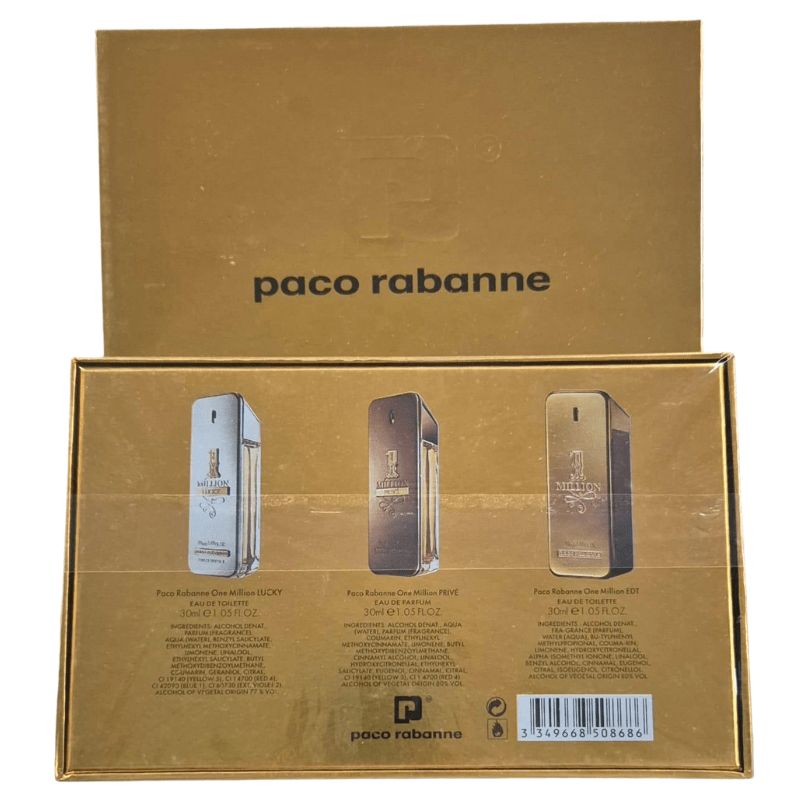 Paco Rabanne 1 Million/Lucky/Prive Set (3x30ml) - Serene Scent South Africa