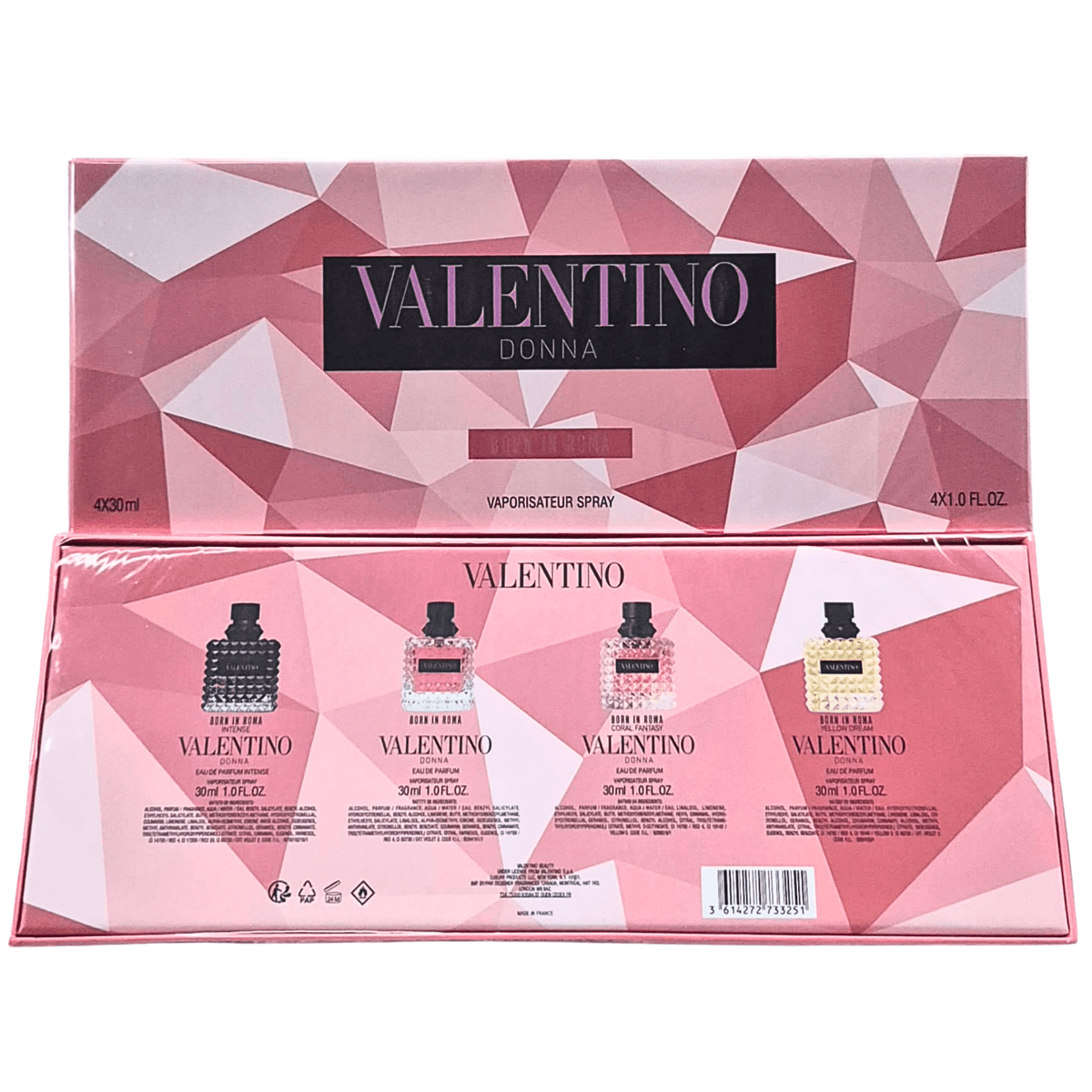 Valentino Donna Born In Roma/Intense/Yellow Dream/Coral Fantasy Set (4x30ml) - Serene Scent South Africa